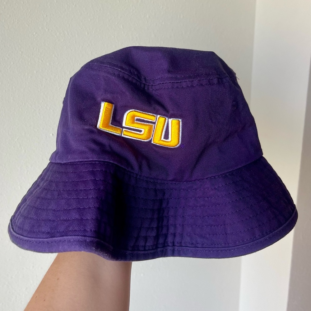 LSU bucket hat purple gold L/XL